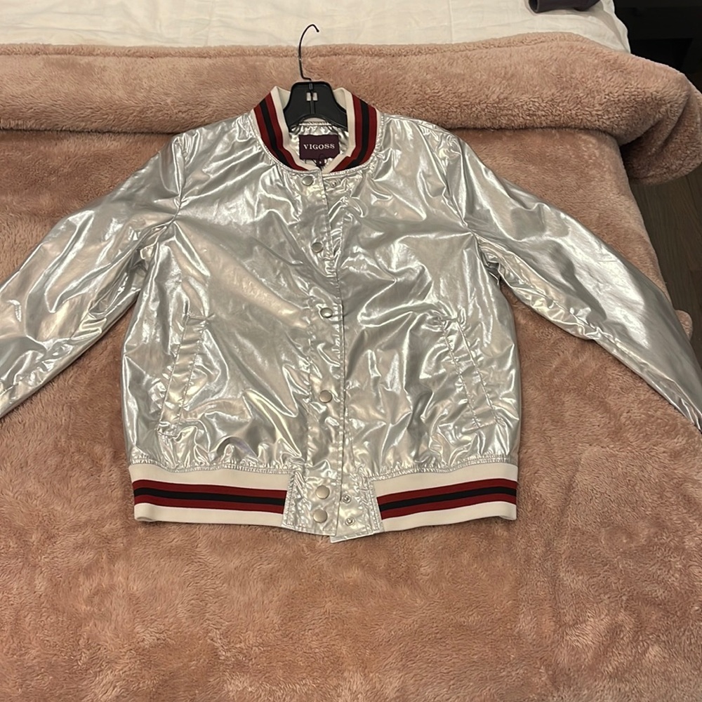 Silver bomber jacket
